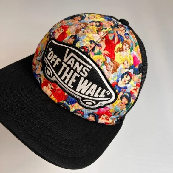 Vans Hat Men Snap Back Princess Skate Patch Spell Out Mesh Gym Hype Core Cap Go